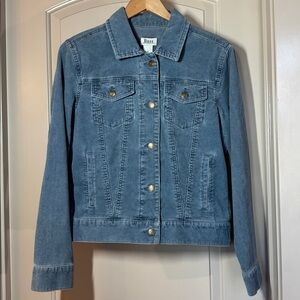 Bass Y2K Button Down Corduroy Trucker Jacket Ladies Size Medium G-1179